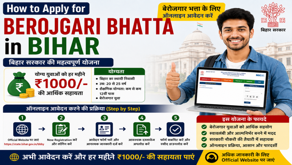 How to apply for Berojgari Bhatta in Bihar