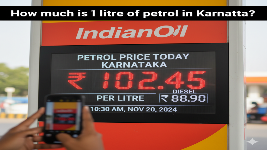 How much is 1 litre of petrol in Karnataka