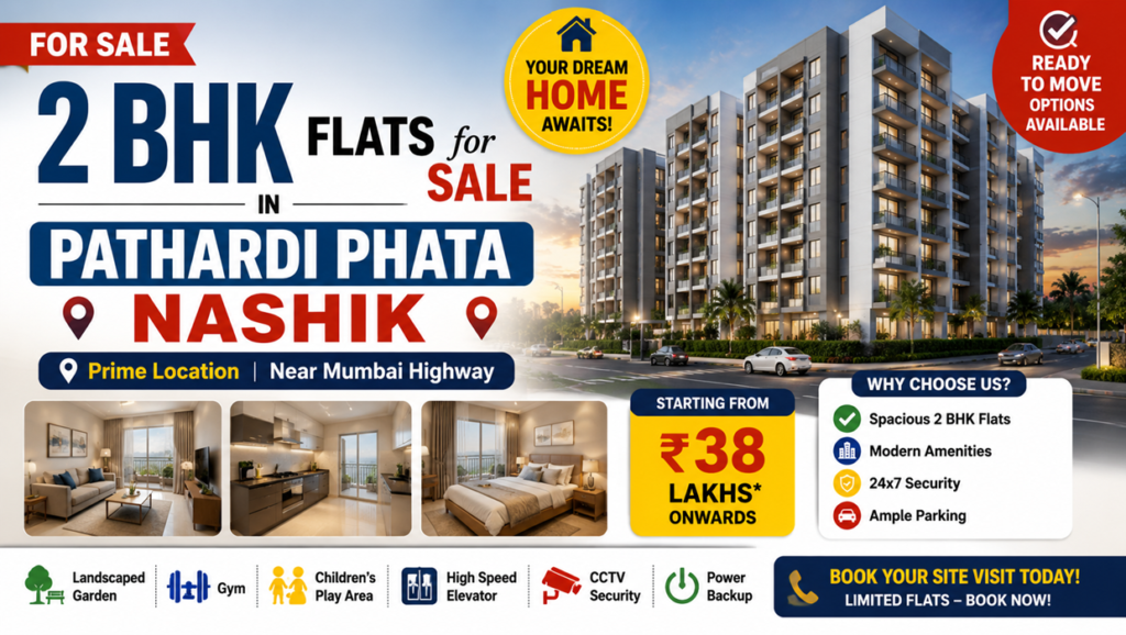 2 BHK flats for sale in Pathardi Phata Nashik