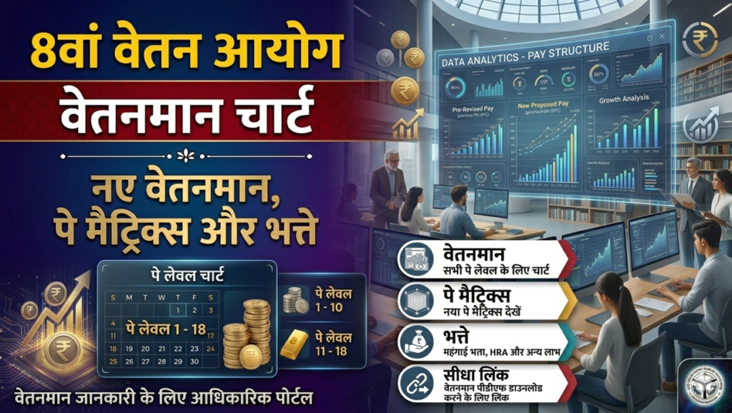 8 वेतन आयोग वेतनमानों चार्ट
