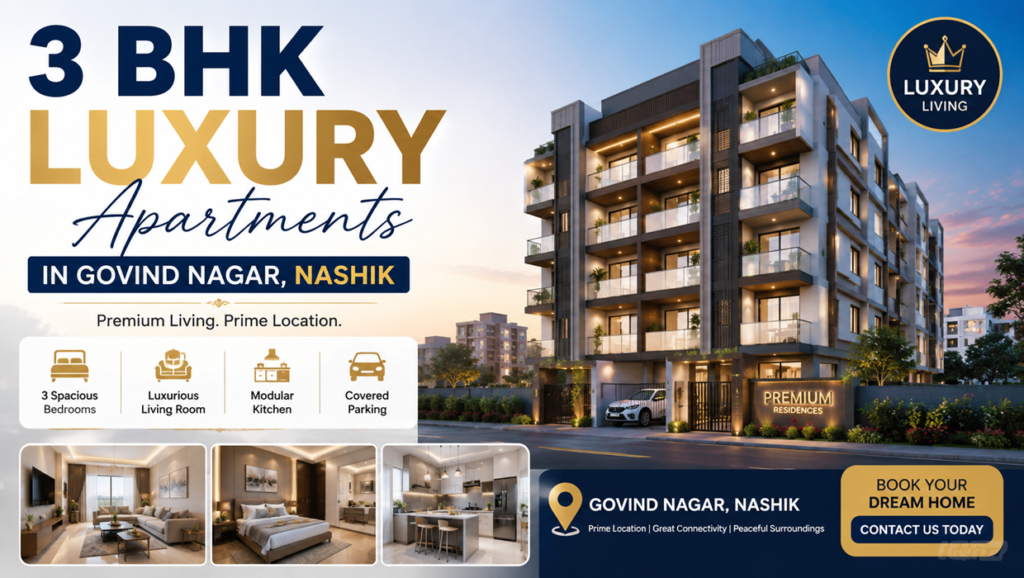 3 BHK luxury apartments in Govind Nagar Nashik