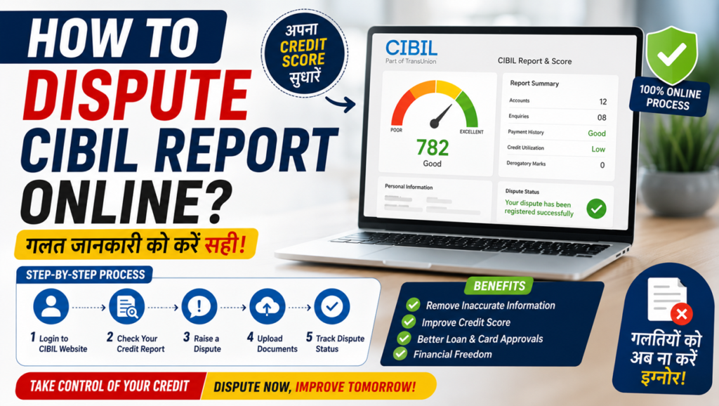 how to dispute cibil report online
