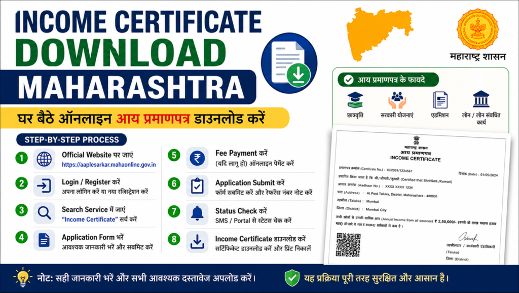 income certificate download maharashtra