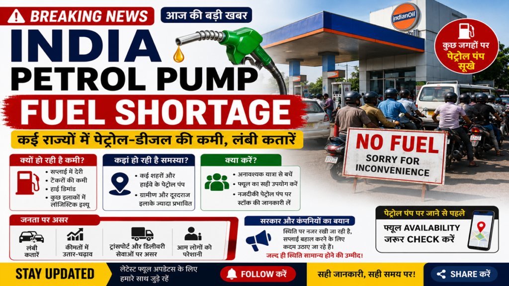 india petrol pump fuel shortage