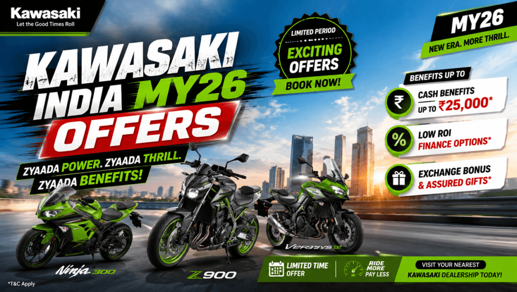kawasaki india my26 offers