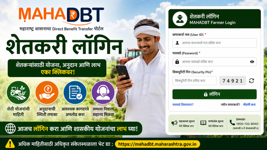 mahadbt farmer login marathi