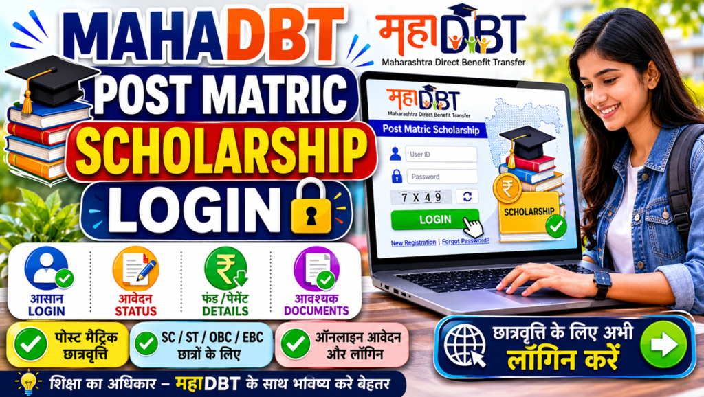 mahadbt post matric scholarship login
