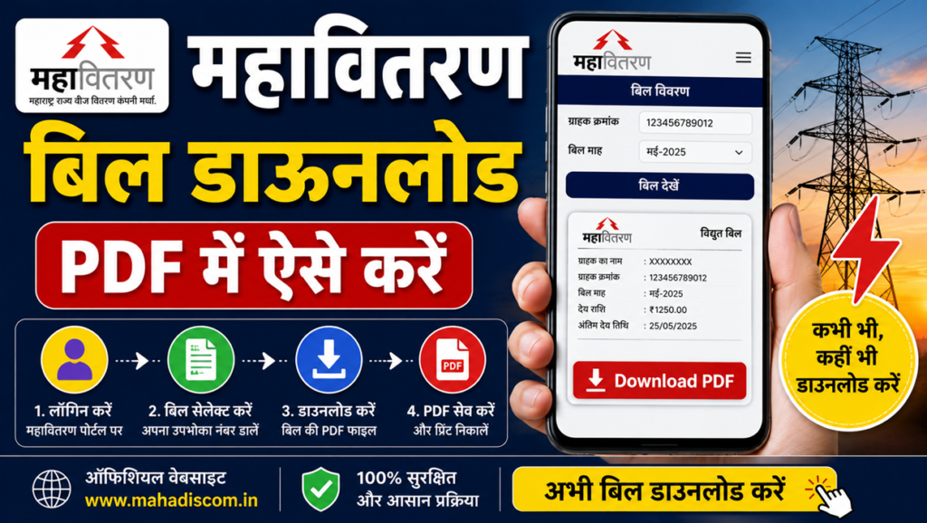 mahavitaran bill download pdf