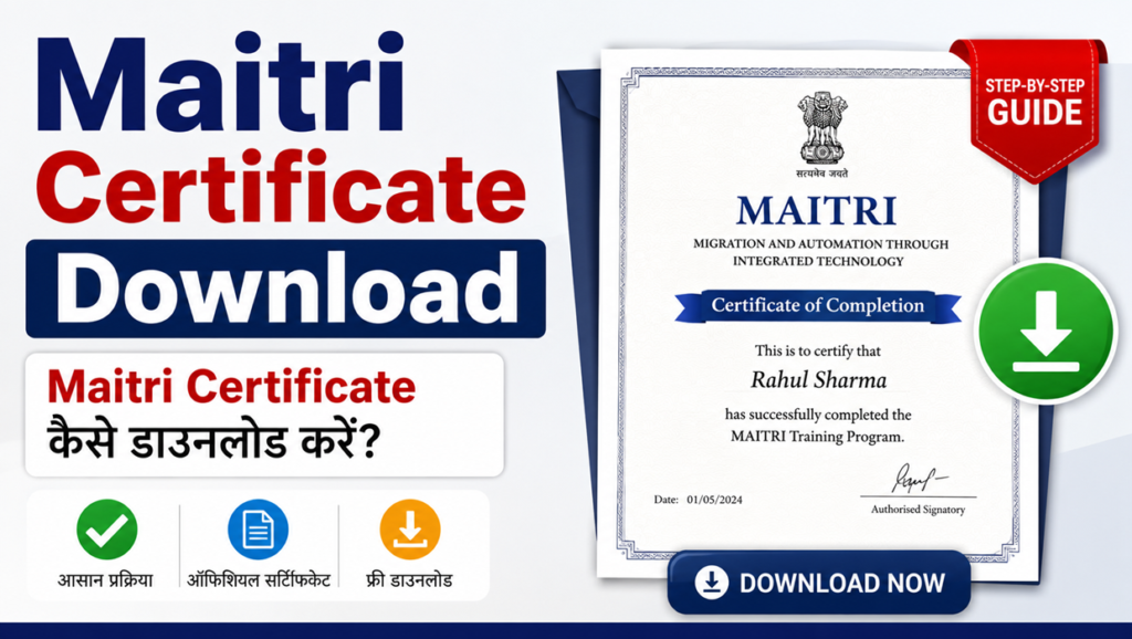 maitri certificate download