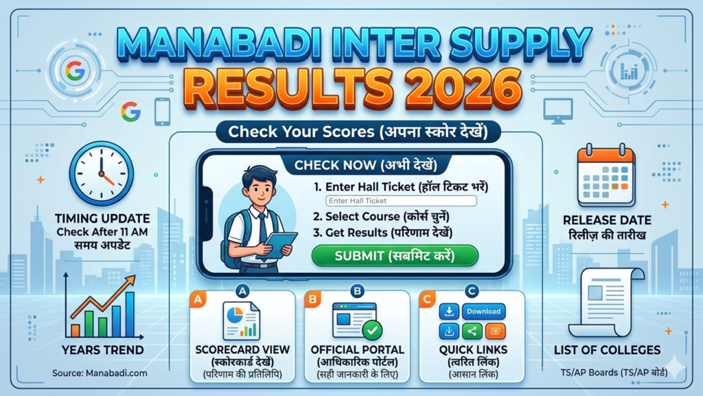 manabadi inter supply results 2026
