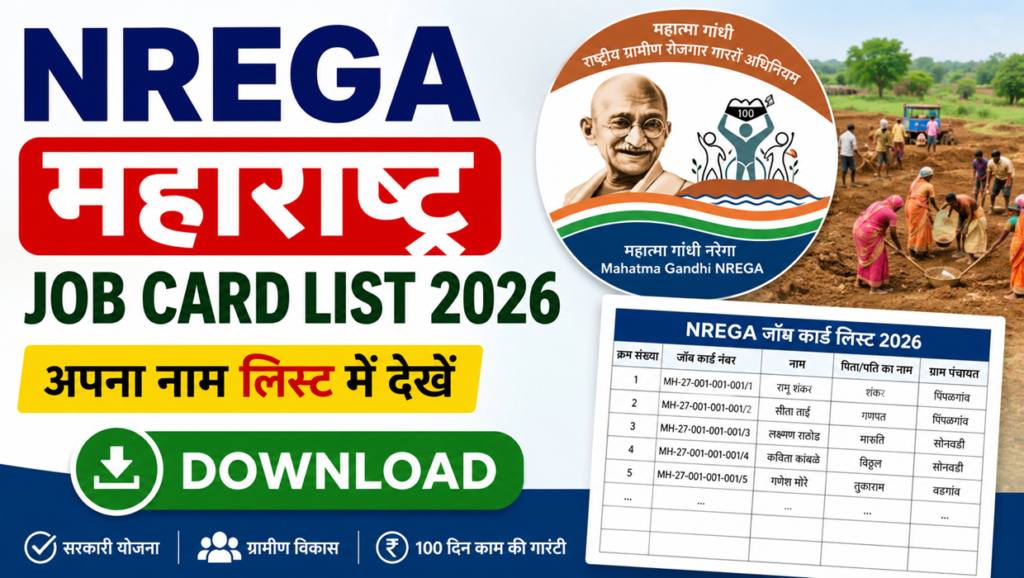 nrega maharashtra job card list 2026 download