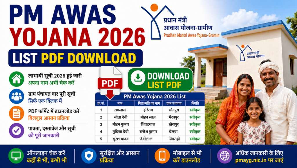 pm awas yojana 2026 list pdf download