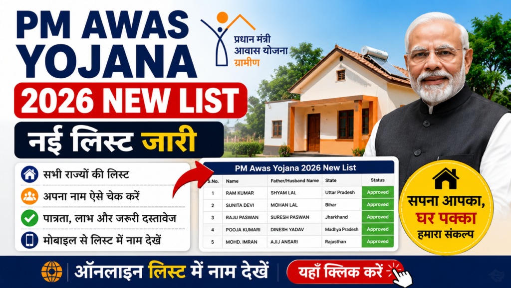 pm awas yojana 2026 new list