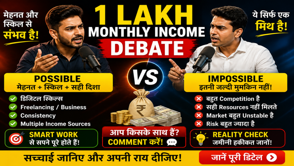 1 lakh monthly income debate