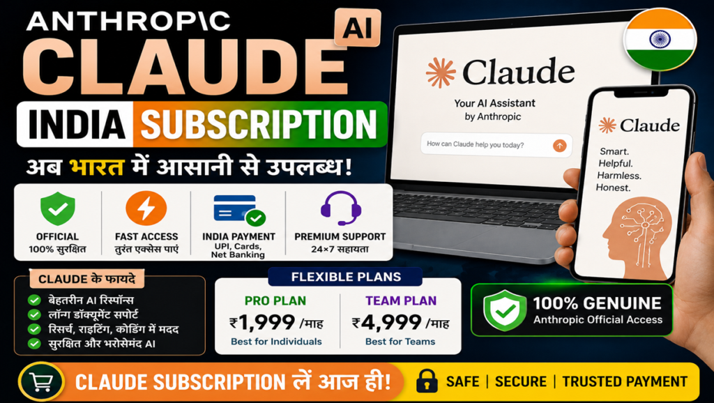 anthropic claude india subscription