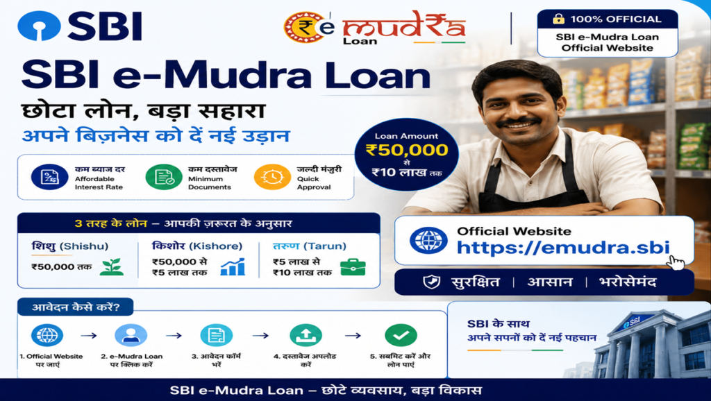 sbi e mudra loan official website